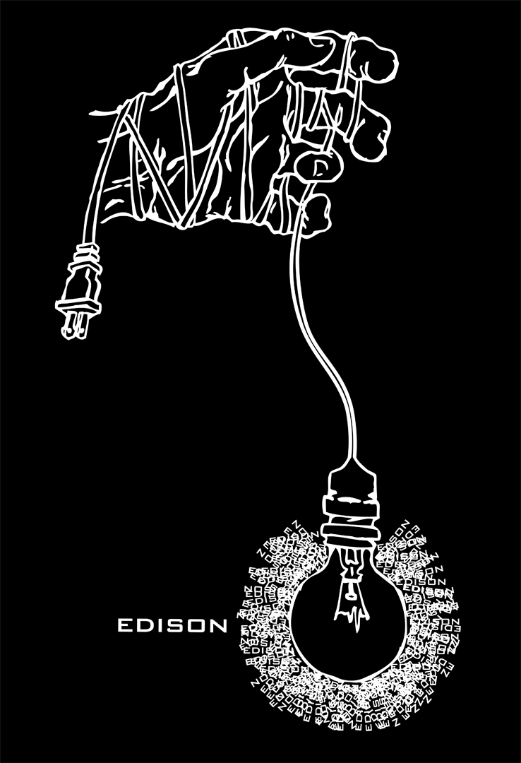 Edison: Type Lightbulb T-Shirt